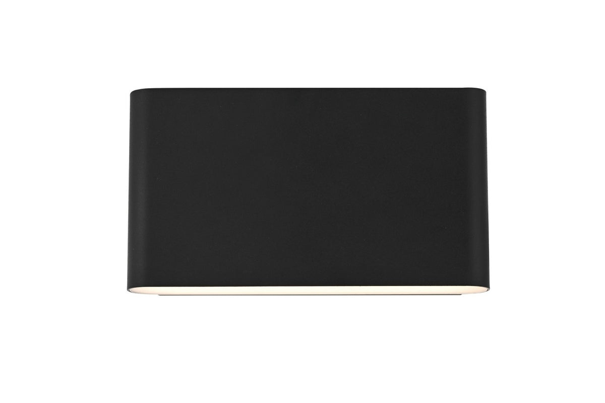Elegant Lighting - OD509W6BK - LED Outdoor Wall Sconce - Corbin - Black