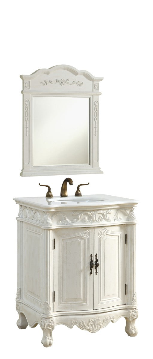 Elegant Lighting - VF-1008-VW - Single Bathroom Vanity - Danville - Antique white