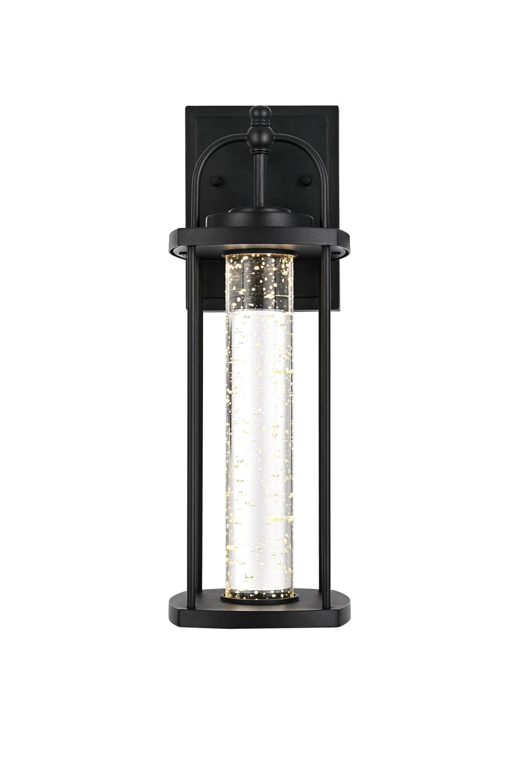 Elegant Lighting - OD601W15BK - LED Outdoor Wall Sconce - Zev - Black and Clear