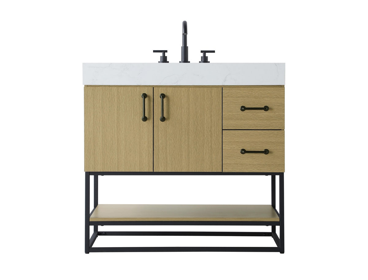 Elegant Lighting - VF29236MHB - Bathroom Vanity - Caroline - Honey Brown