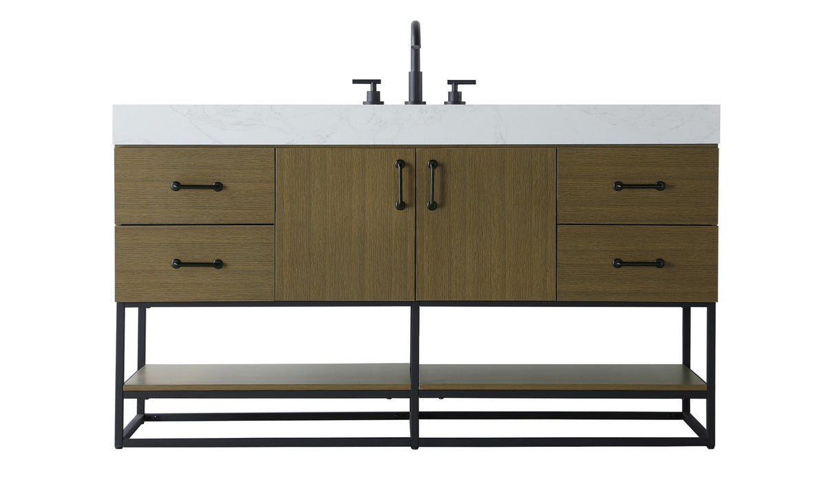 Elegant Lighting - VF29260MCB - Bathroom Vanity - Caroline - Chestnut Brown