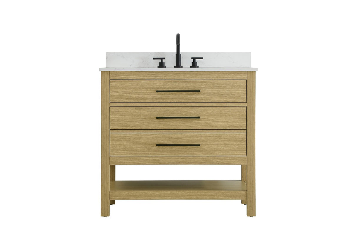 Elegant Lighting - VF60536MHB-BS - Bathroom Vanity - Karson - Honey Brown