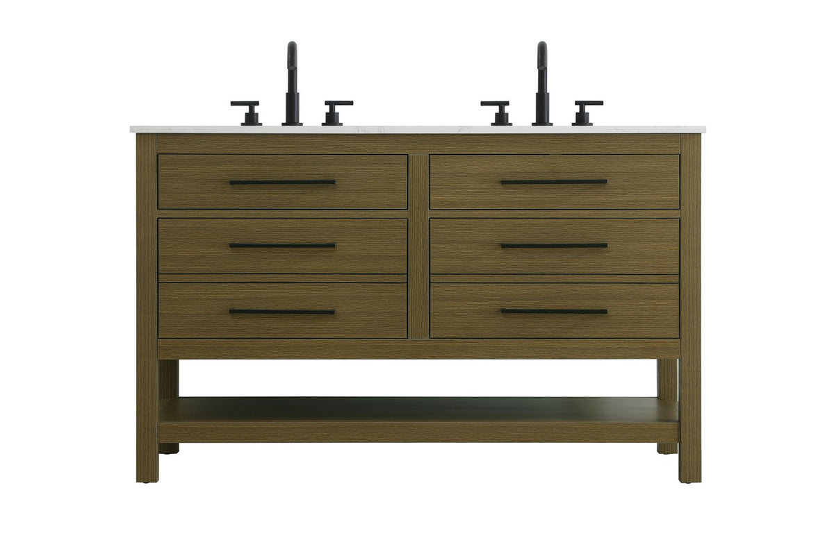 Elegant Lighting - VF60554DMCB - Bathroom Vanity - Karson - Chestnut Brown