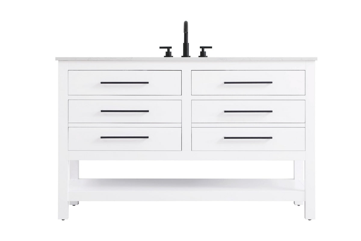Elegant Lighting - VF60554WH - Bathroom Vanity - Karson - White