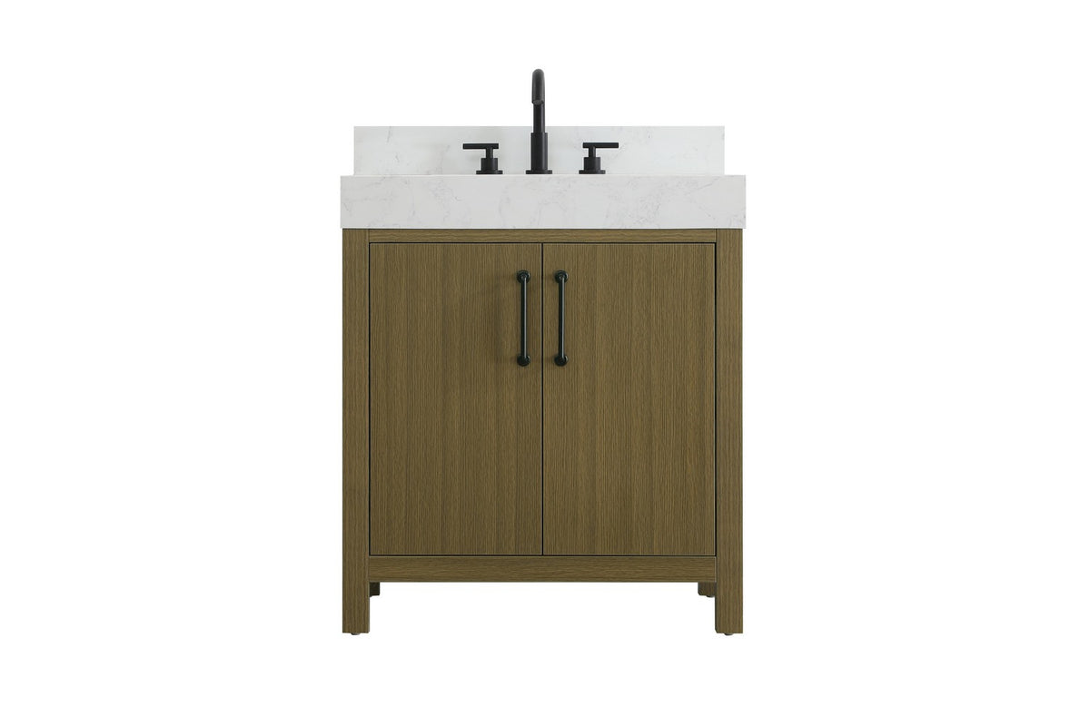 Elegant Lighting - VF60630MCB-BS - Bathroom Vanity - Nathan - Chestnut Brown