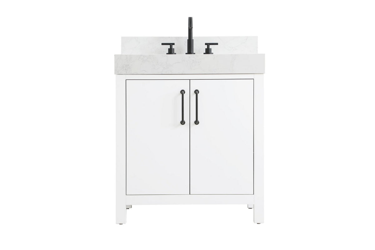 Elegant Lighting - VF60630WH-BS - Bathroom Vanity - Nathan - White