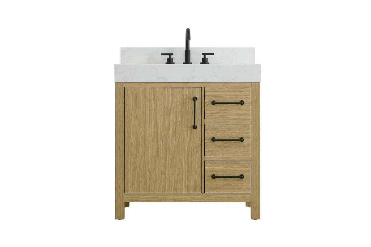 Elegant Lighting - VF60632MHB-BS - Bathroom Vanity - Nathan - Honey Brown