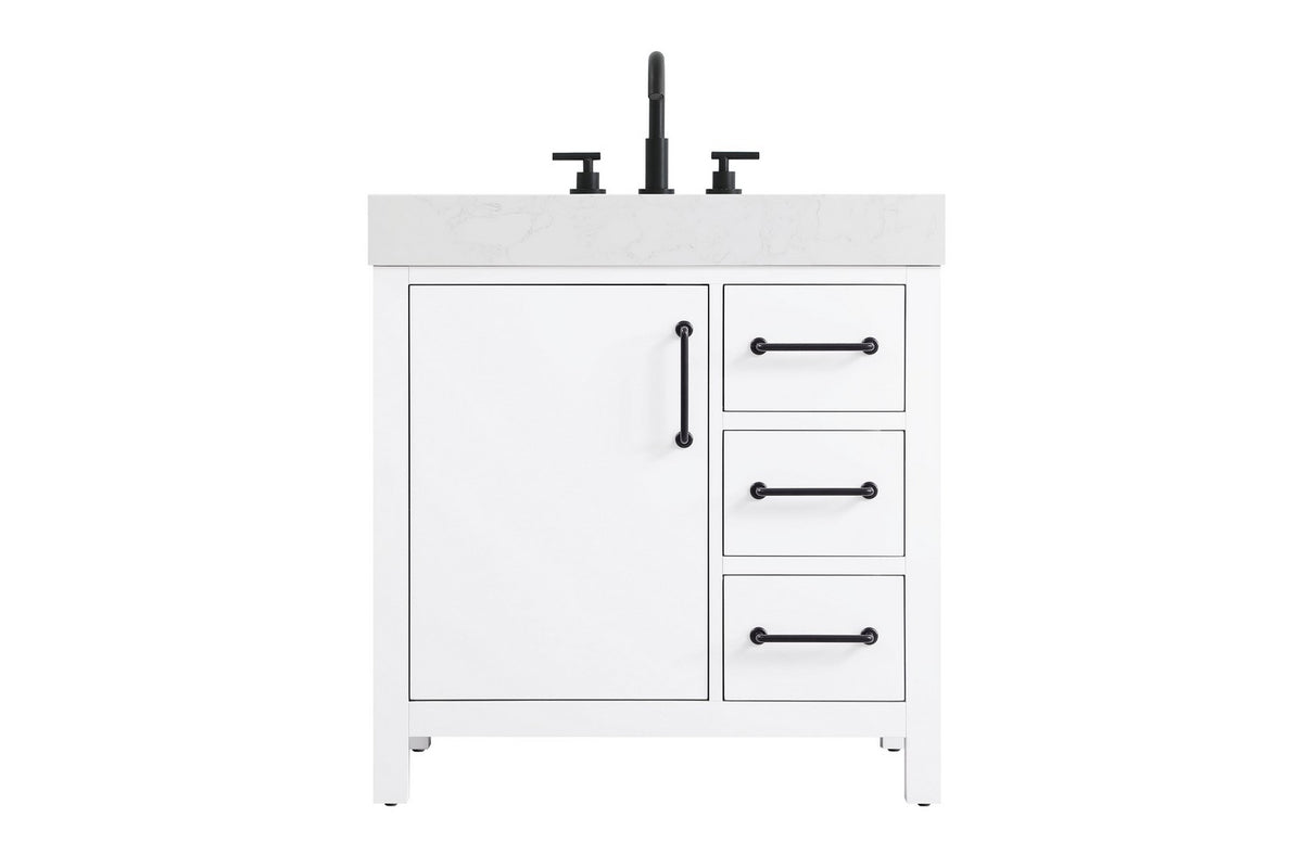 Elegant Lighting - VF60632WH - Bathroom Vanity - Nathan - White