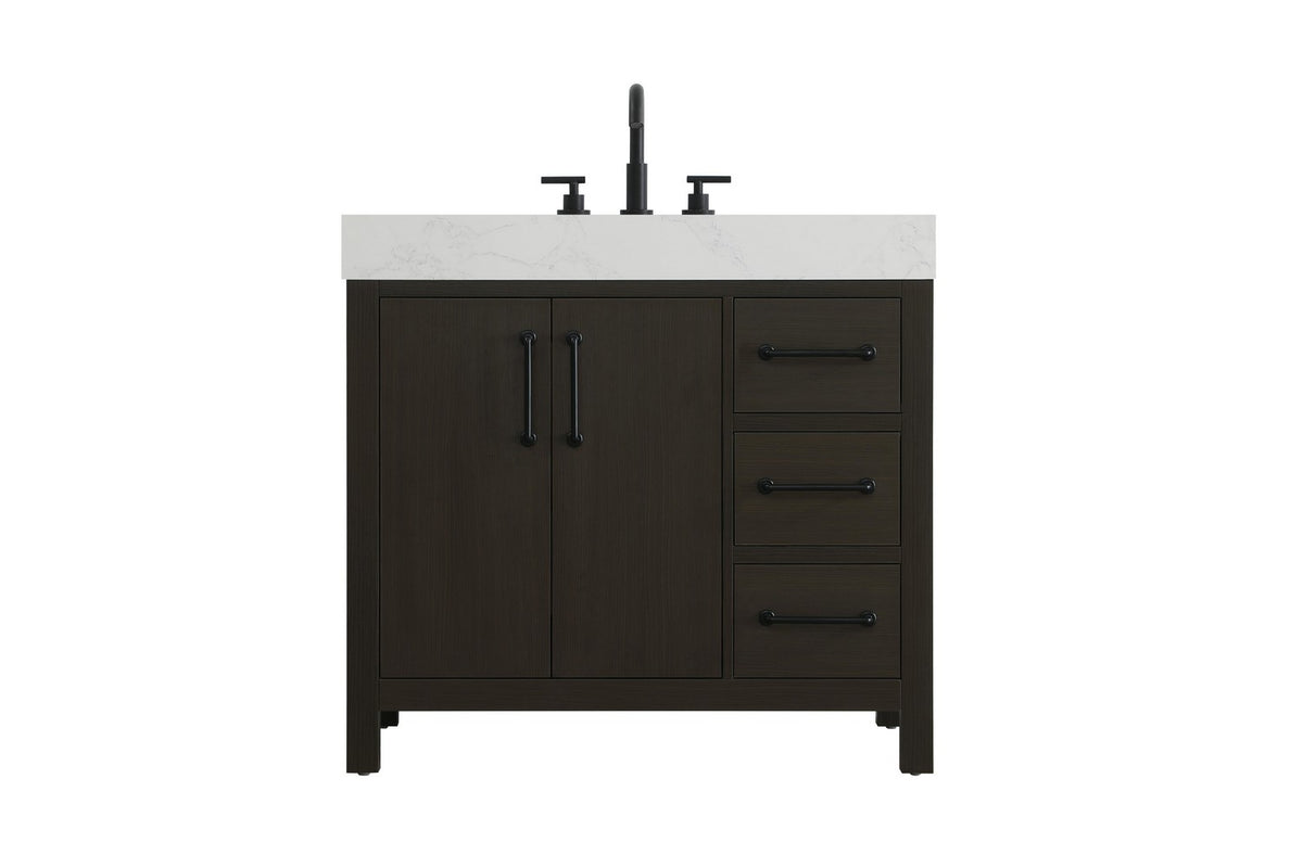Elegant Lighting - VF60636MMB - Bathroom Vanity - Nathan - Mocha Brown