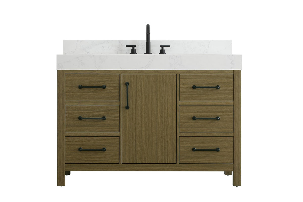 Elegant Lighting - VF60648MCB-BS - Bathroom Vanity - Nathan - Chestnut Brown