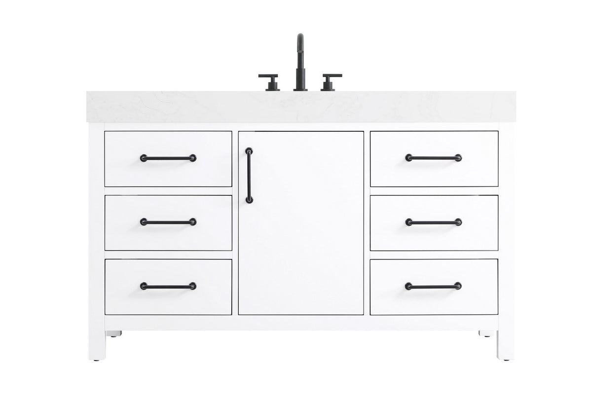 Elegant Lighting - VF60654WH - Bathroom Vanity - Nathan - White