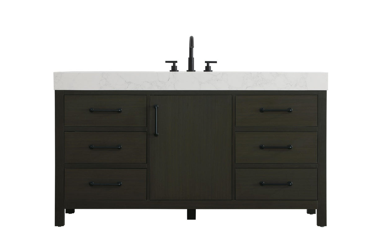 Elegant Lighting - VF60660MMB - Bathroom Vanity - Nathan - Mocha Brown