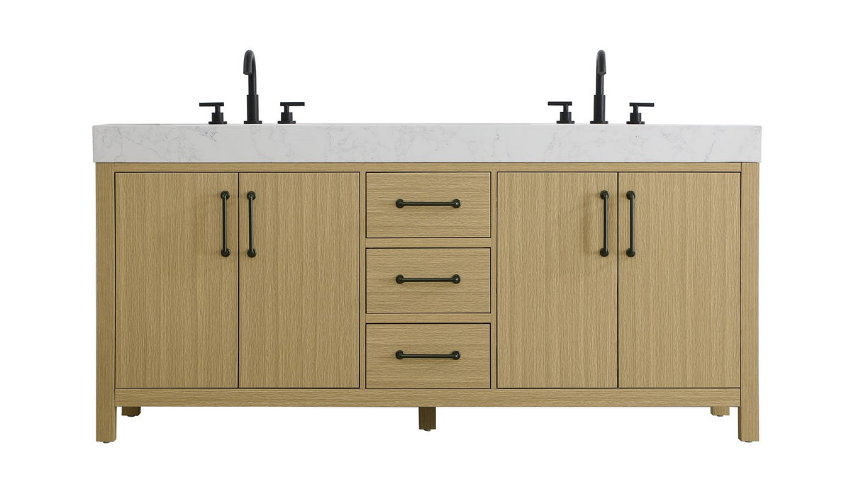 Elegant Lighting - VF60672DMHB - Bathroom Vanity - Nathan - Honey Brown