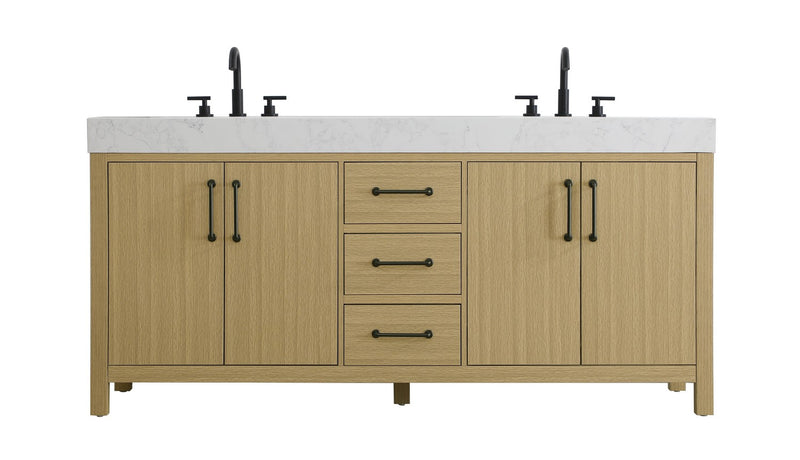 Elegant Lighting - VF60672DMHB - Bathroom Vanity - Nathan - Honey Brown