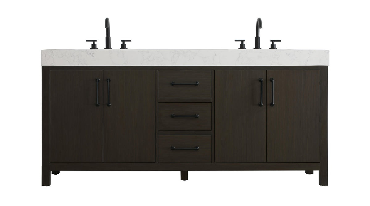 Elegant Lighting - VF60672DMMB - Bathroom Vanity - Nathan - Mocha Brown