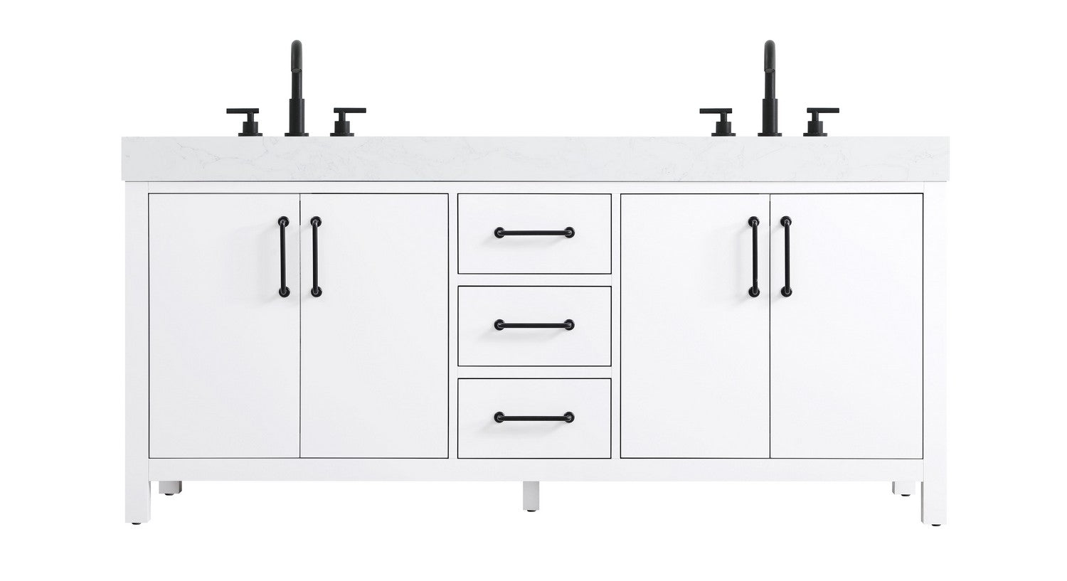 Elegant Lighting - VF60672DWH - Bathroom Vanity - Nathan - White ...