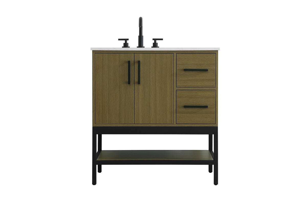 Elegant Lighting - VF60732MCB - Bathroom Vanity - Lennox - Chestnut Brown