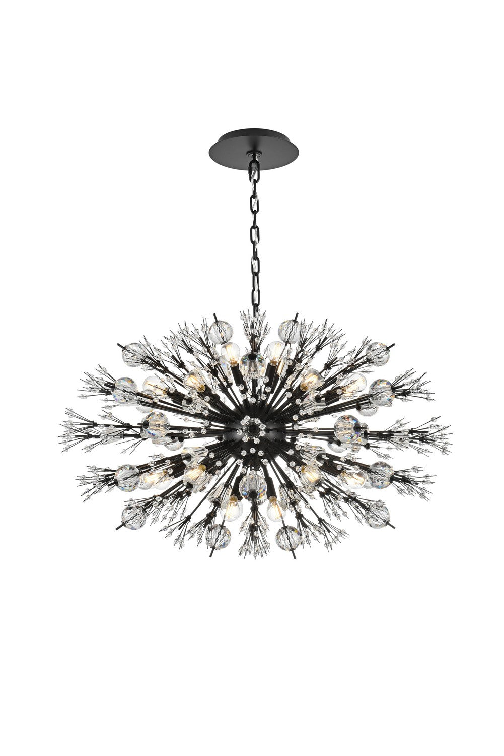 Elegant Lighting - 2550D36BK - 24 Light Pendant - Vera - black