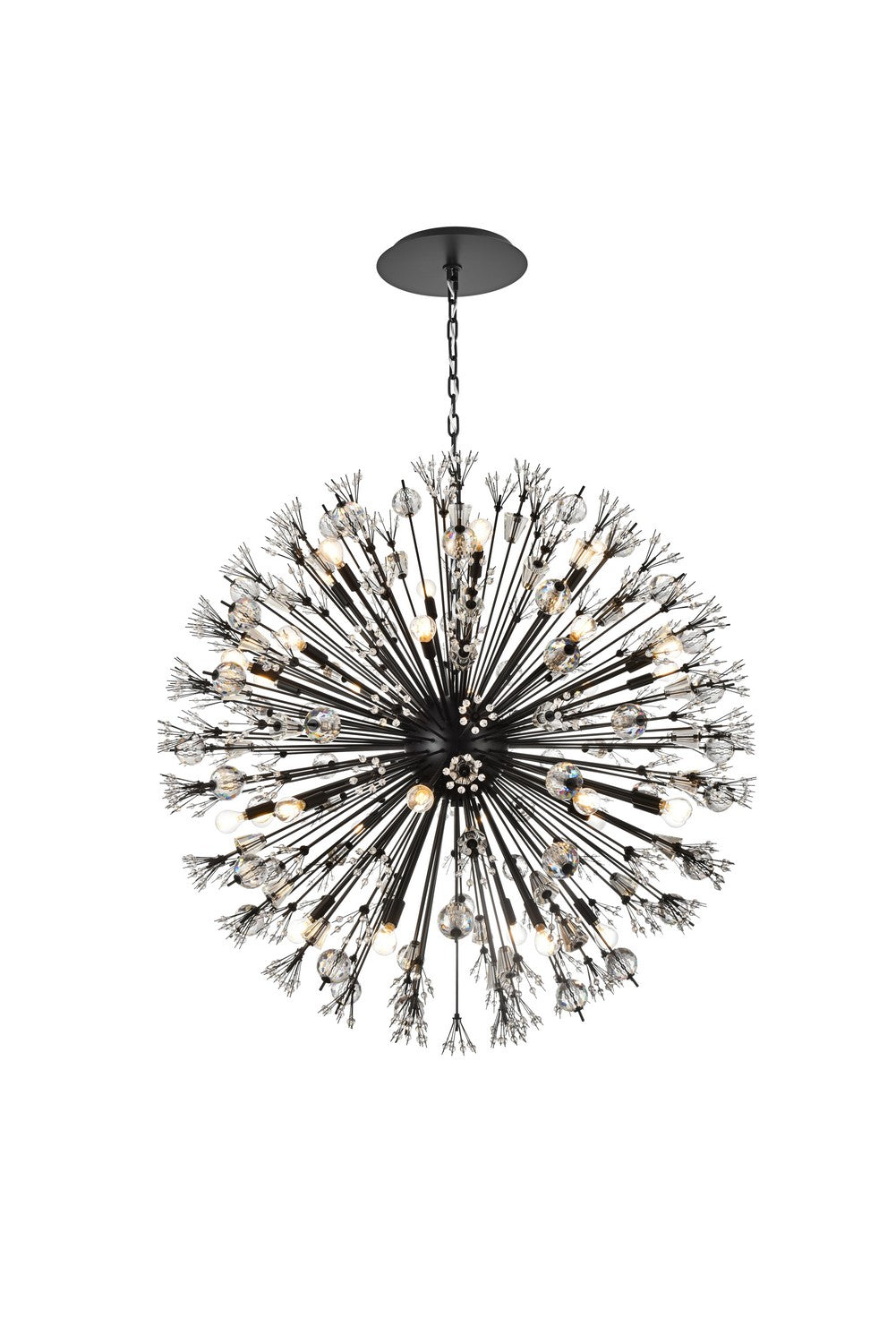 Elegant Lighting - 2550D44BK - 32 Light Pendant - Vera - black
