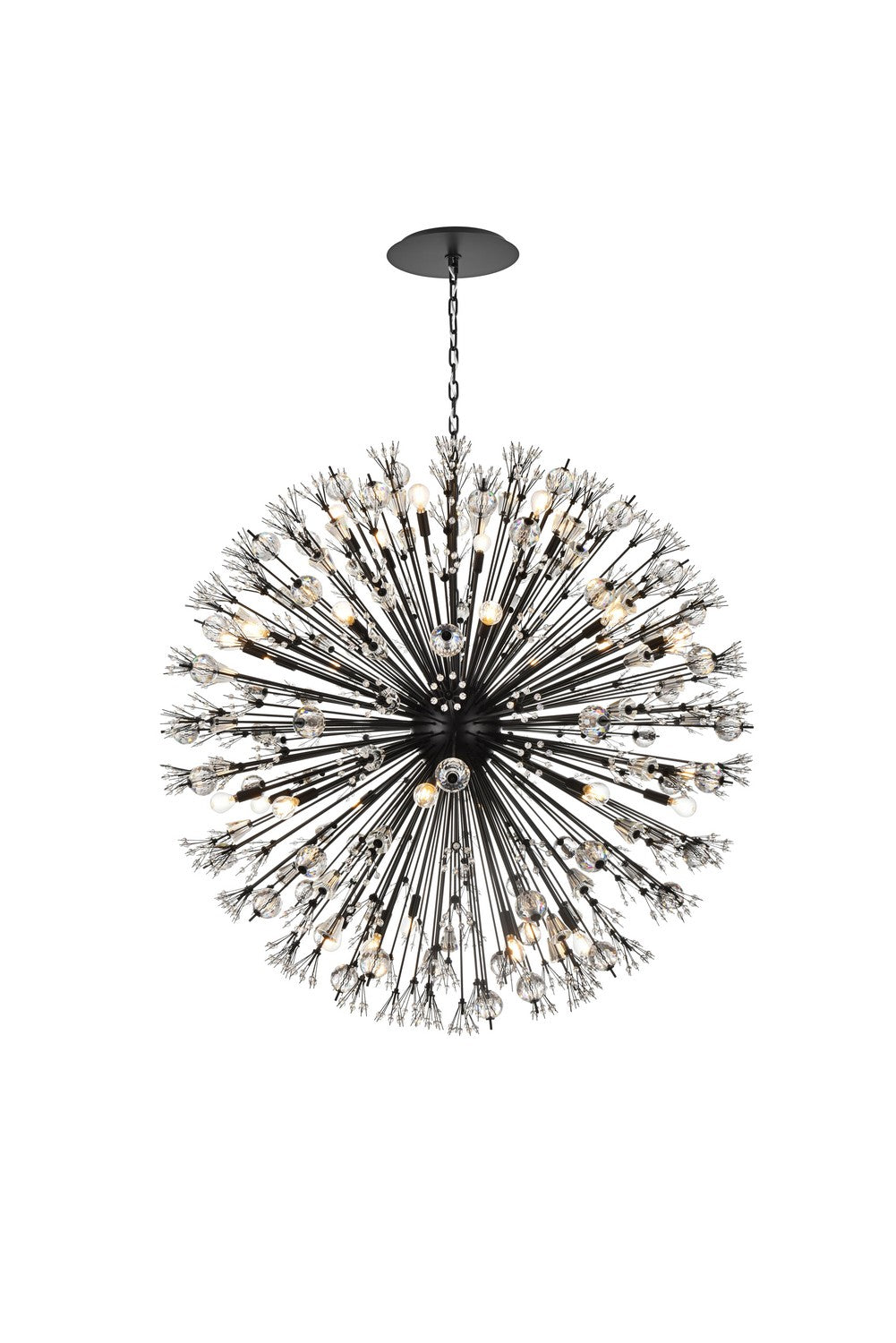 Elegant Lighting - 2550D50BK - 34 Light Pendant - Vera - black