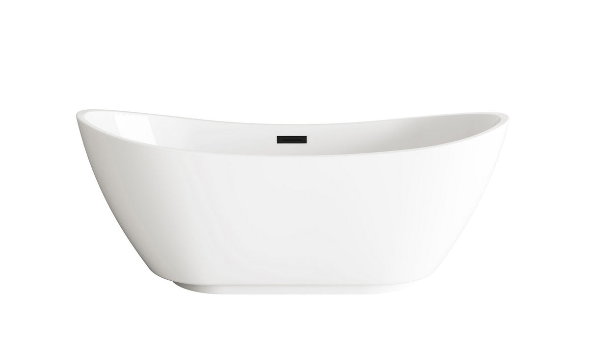 Elegant Lighting - BT10362GW-MBK - Soaking Bathtub - Ines