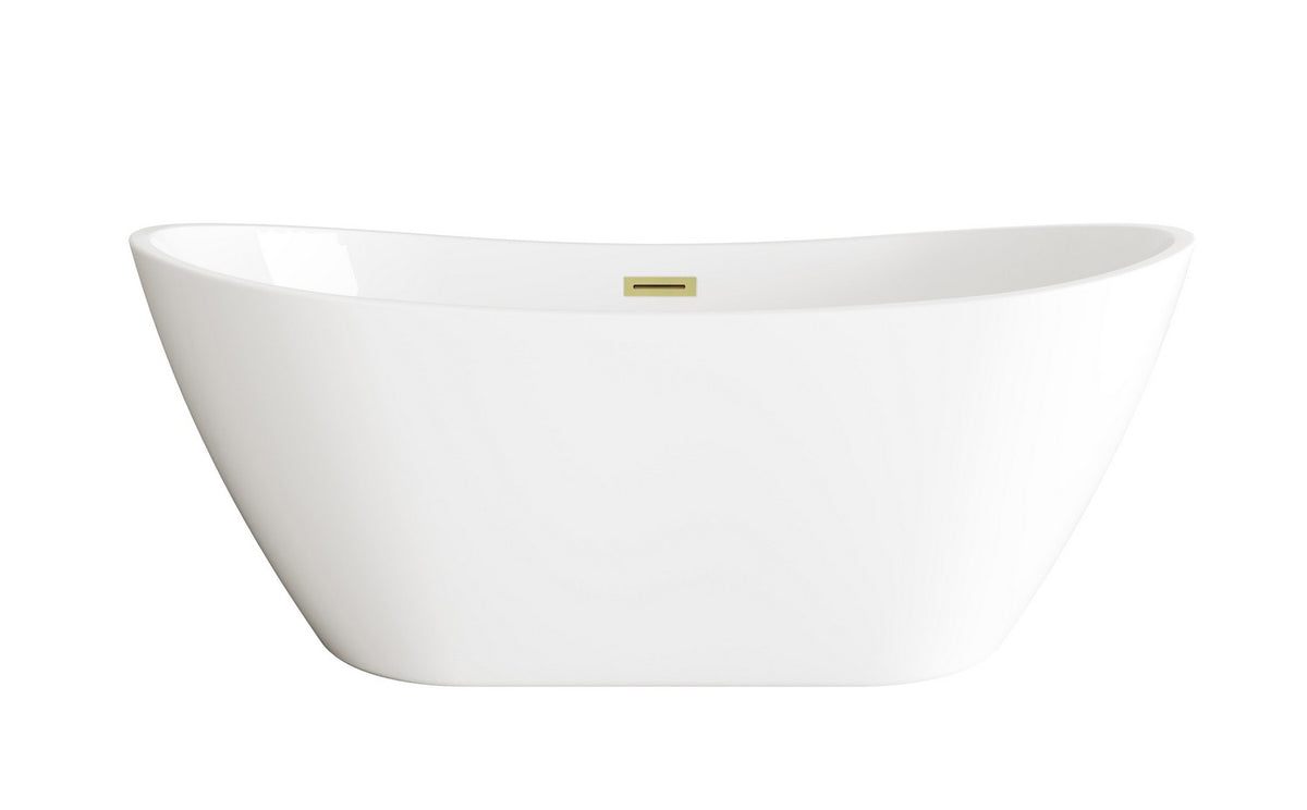 Elegant Lighting - BT10372GW-BGD - Soaking Bathtub - Ines - Glossy White