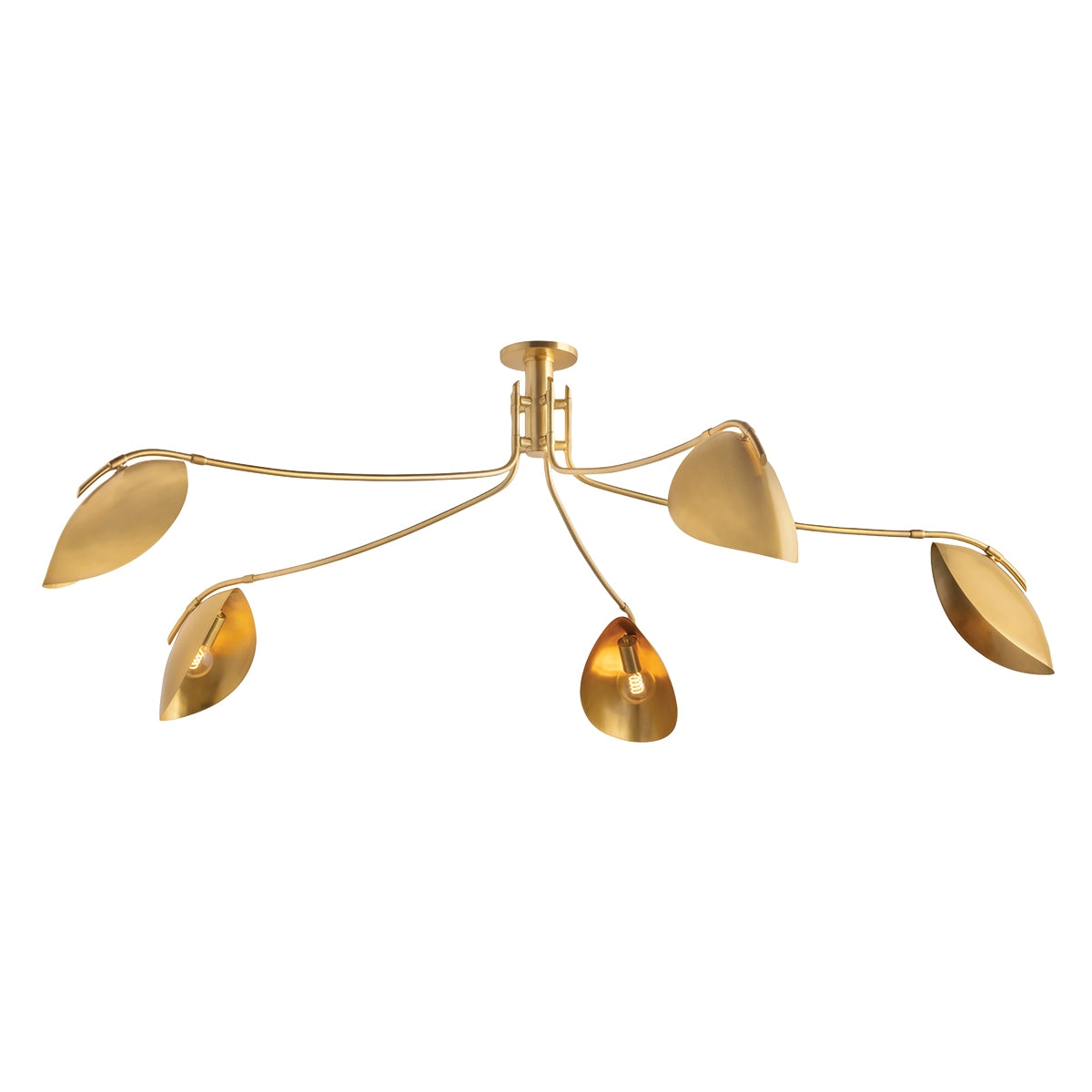Hudson Valley - 1755-AGB - Five Light Semi Flush Mount - Avondale - Aged Brass