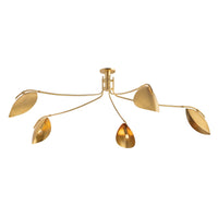 Hudson Valley - 1755-AGB - Five Light Semi Flush Mount - Avondale - Aged Brass