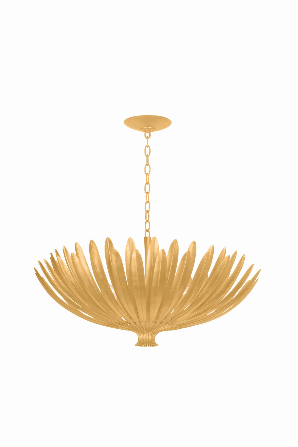 Hudson Valley - 1836-VGL - Eight Light Chandelier - Whitfield - Vintage Gold Leaf
