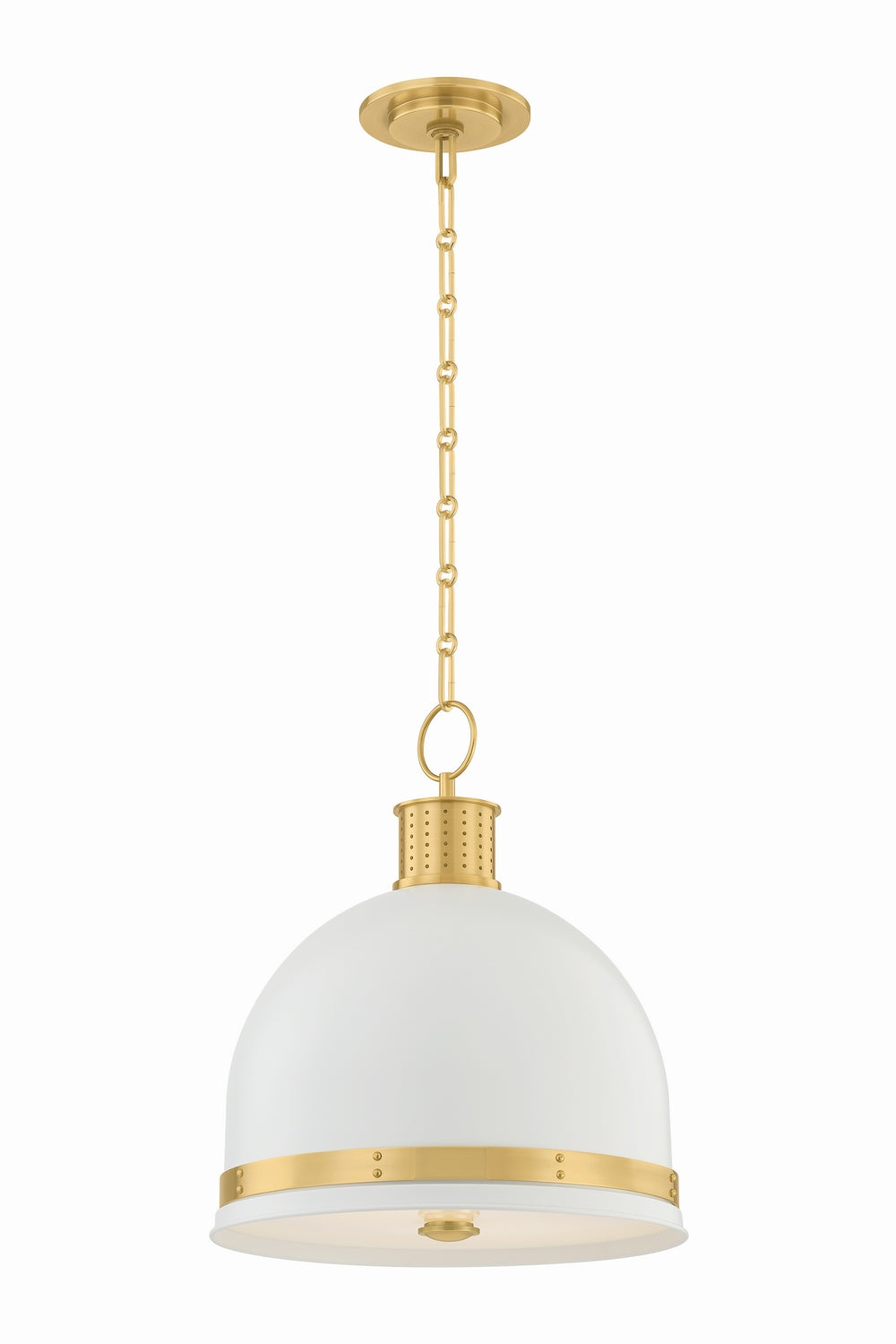 Hudson Valley - 2132-AGB/SWH - Two Light Pendant - Briscoe - Aged Brass
