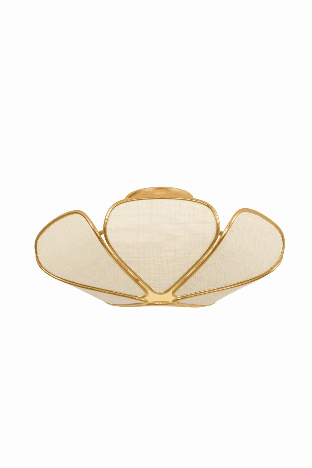 Hudson Valley - 3919-VGL - Three Light Semi Flush Mount - Bayville - Vintage Gold Leaf