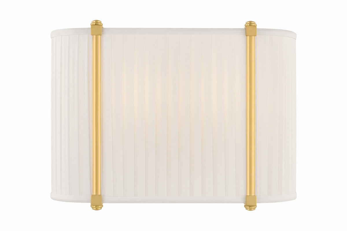 Hudson Valley - AH6308-AGB - Two Light Wall Sconce - Cornell - Aged Brass