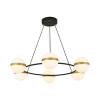 Alora - CH302006MBBG-UNV - LED Chandelier - Tagliato - Matte Black/Brushed Gold