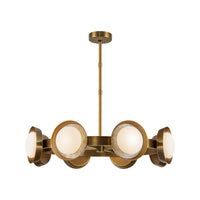 Alora - CH320837VB-UNV - LED Chandelier - Alonso - Vintage Brass