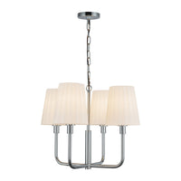 Alora - CH628423CHOP - Four Light Chandelier - Plisse - Chrome/Opal Matte Glass