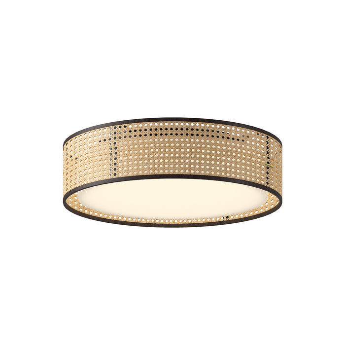 Alora - FM479016RB-5CCT - LED Flush Mount - Lyla - Rattan