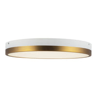 Alora - FM554215AGWH-5CCT - LED Flush Mount - Adelaide - Aged Gold/White