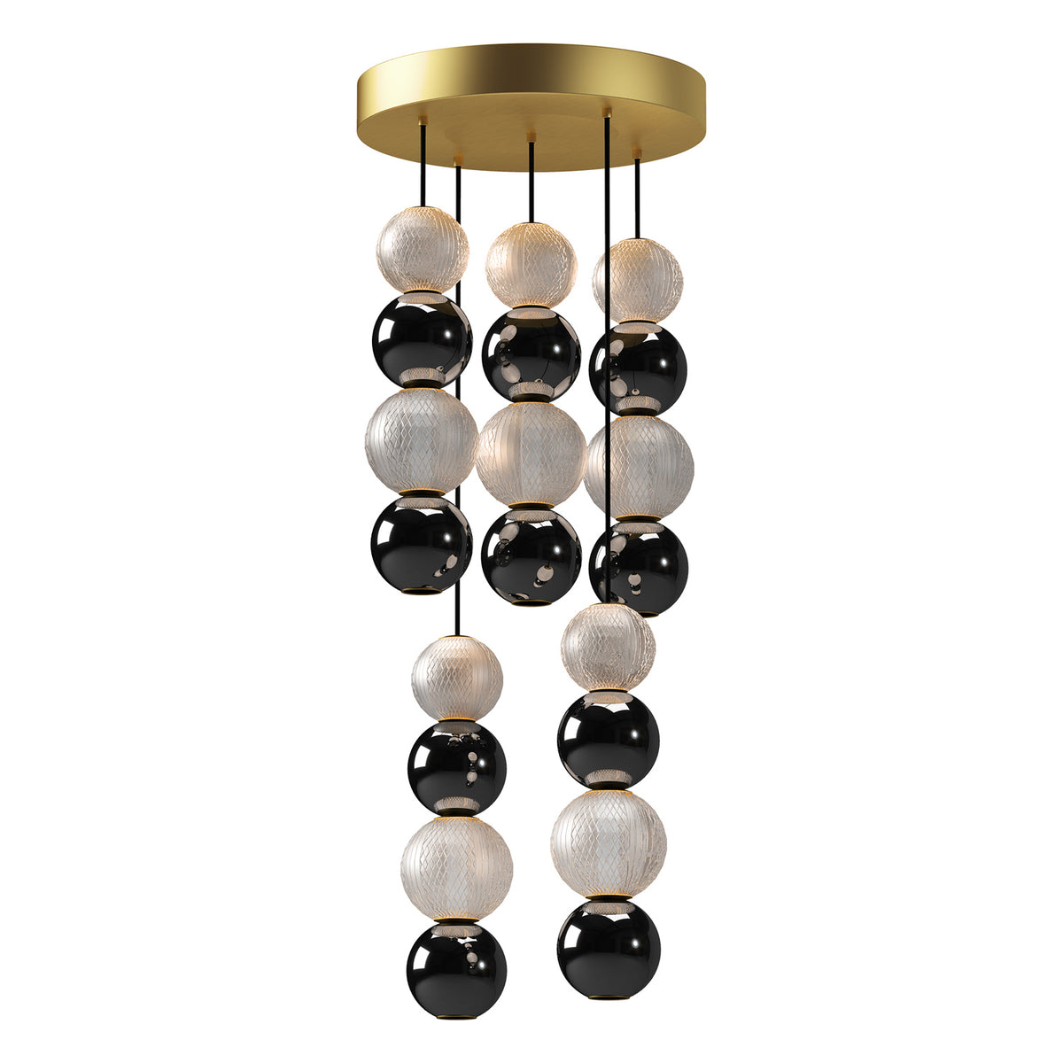 Alora - MP321805NB - LED Pendant - Onyx - Natural Brass