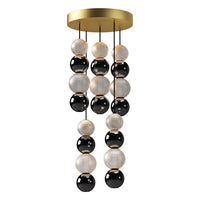Alora - MP321805NB - LED Pendant - Onyx - Natural Brass