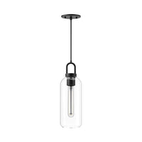 Alora - PD401505MBCL - One Light Pendant - Soji - Clear Glass/Matte Black