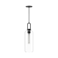 Alora - PD401606MBCL - One Light Pendant - Soji - Clear Glass/Matte Black