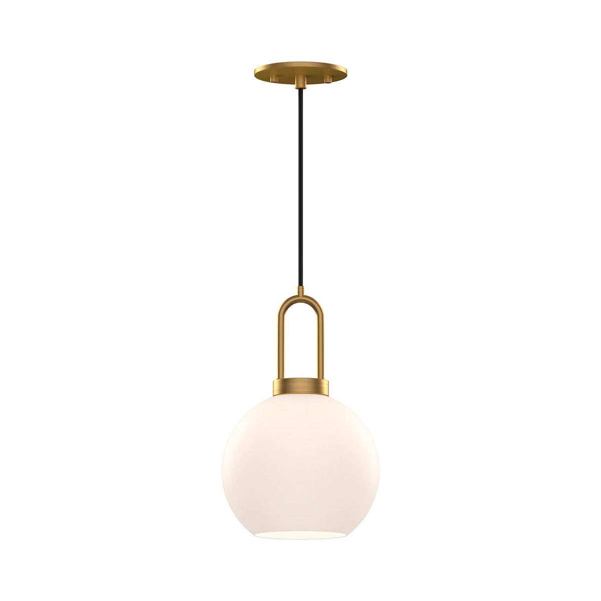 Alora - PD601608AGOP - One Light Pendant - Soji - Aged Gold/Opal Matte Glass