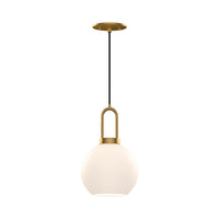 Alora - PD601608AGOP - One Light Pendant - Soji - Aged Gold/Opal Matte Glass