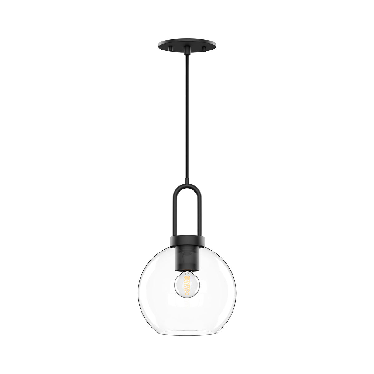 Alora - PD601608MBCL - One Light Pendant - Soji - Clear Glass/Matte Black