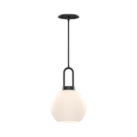 Alora - PD601608MBOP - One Light Pendant - Soji - Matte Black/Opal Matte Glass