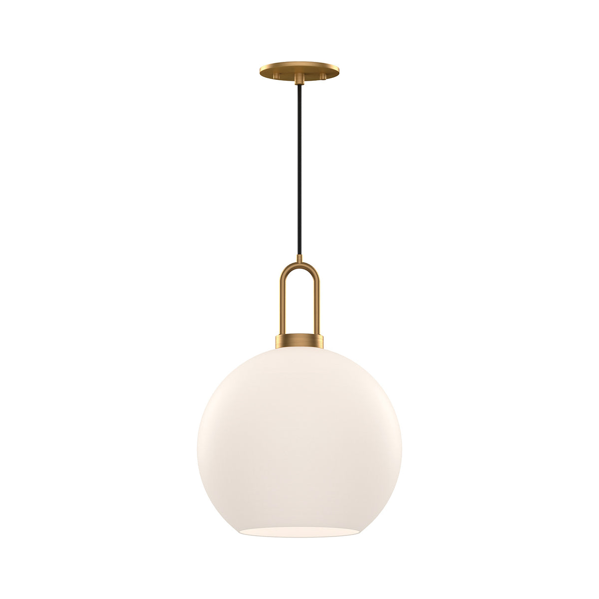 Alora - PD601710AGOP - One Light Pendant - Soji - Aged Gold/Opal Matte Glass