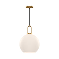 Alora - PD601710AGOP - One Light Pendant - Soji - Aged Gold/Opal Matte Glass