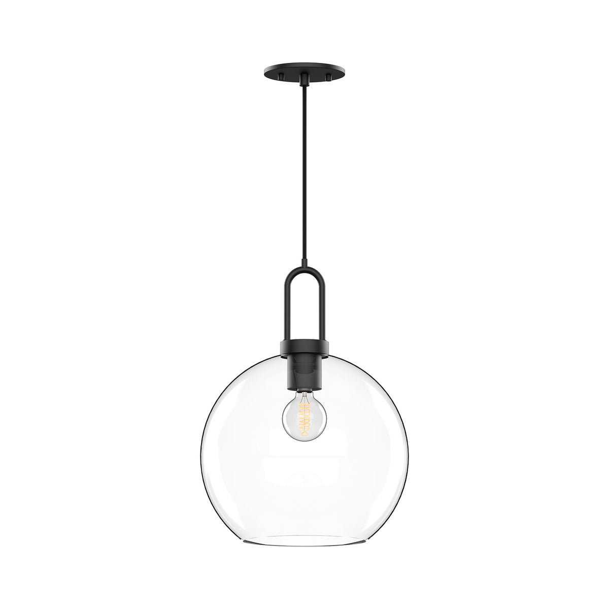 Alora - PD601710MBCL - One Light Pendant - Soji - Clear Glass/Matte Black