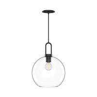 Alora - PD601710MBCL - One Light Pendant - Soji - Clear Glass/Matte Black