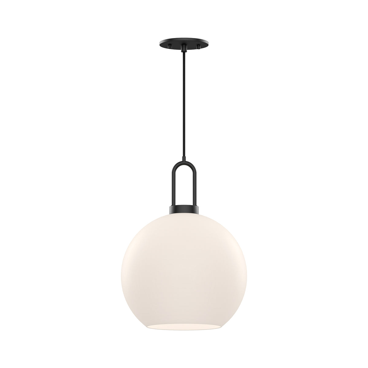 Alora - PD601710MBOP - One Light Pendant - Soji - Matte Black/Opal Matte Glass